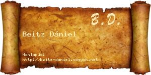 Beitz Dániel névjegykártya